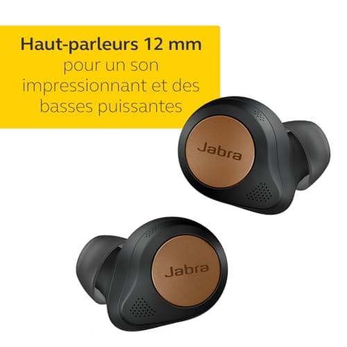 Jabra Elite 85t True Wireless Earbuds, Active Noise Cancelling Long Life and Powerful Earbuds - Wireless Charging Case - Copper Black, One Size - Image 6