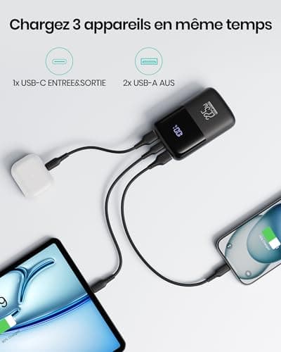 INIU External Battery, Mini 10000mAh 22.5W Power Bank Quick Charge Portable Charger, USB C Out & Input Powerbank with Stand for iPhone 17 16 15 14 13 Pro Max Plus Samsung S23 S22 AirPods iPad - Image 6