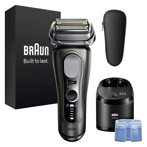 Braun Rasoir Electrique Homme Series 9+ PRO 9665CCE Graphite, Etanche, Lames De Précision Ultra-Fines Et Tondeuse Pro Trimmer Pour Bien Raser La Barbe, Coffret Rasage Avec Station De Nettoyage - Image 2