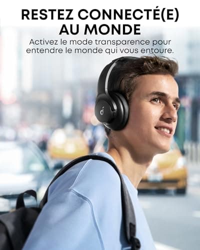 soundcore by Anker Q20i Casque Supra-auriculaire sans Fil Bluetooth avec réduction Active du Bruit Hybride, autonomie de 40 h en Mode ANC, Audio Haute résolution(reconditionné) - Image 8