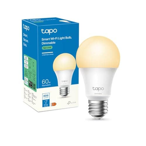 Tapo Ampoule Connectée WiFi, Ampoule LED E27 Blanc Chaud 2700K, Dimmable 8.7W 806Lm, Compatible avec Alexa et Google Home, Commande Vocale, Economie d'énergie, L510E - Image 3