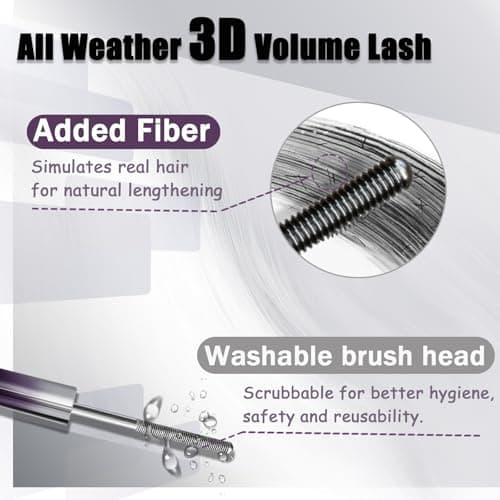 2 Pcs Metal Mascara, Iron Wand Mascara,mascara Waterproof, Washable MetalMascara, Non-Clumping, Long Lasting, Smudge-Proof, Volume & Longueur (Noir) - Image 7