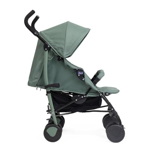 Chicco Echo Lite Poussette Bebé Légère, de 0 Mois à 22 kg, Poussette canne, Dossier inclinable et réglable en 4 positions, Siège Spacieux, Double Frein et Roues Avant Pivotantes, Vert - Image 3