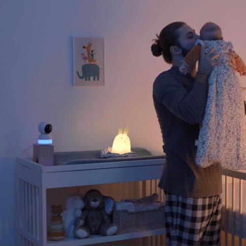 BÉABA, Additional Baby Video Camera, 360° Camera, Night Vision, Mobile App, Walkie Talkie, Lullabies, Thermometer and Humidity Control, Multiple Monitoring, Zen Night Light White - Image 6