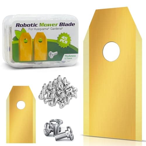 45 Replacement Blades for Lawnmower, Titanium Blades for All Husqvarna Automower, Gardena, Yardforce Robots (3g - 0.75mm) + 45 Screws - Image 2