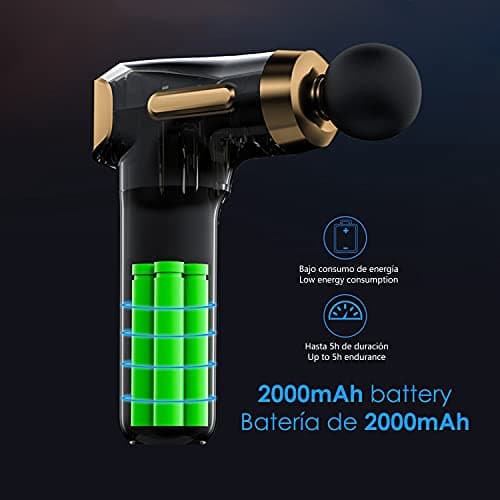 DAM Muscle Massage Gun Headband Gun HY-668 5 Levels with Speed Up to 3000 RPM. 4 Heads - Image 7