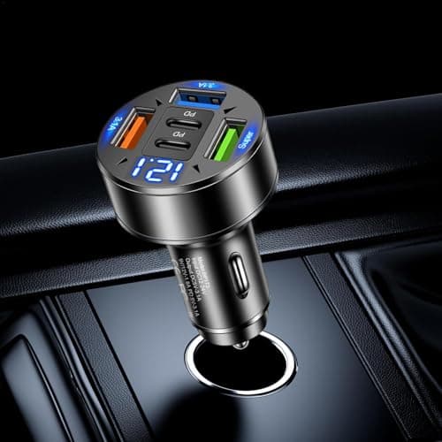 Chargeur de téléphone de voiture | Chargeur de voiture USB super rapide USB de type C Adaptateur de chargeur de voiture multi-ports | Type C Pd Super Fast Charge Mobile Phone Socket Adapter en - Image 3
