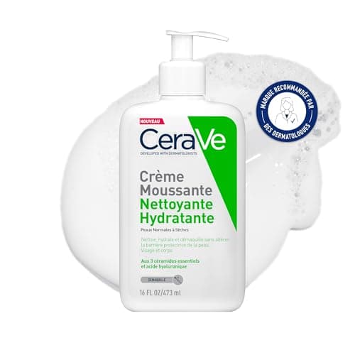 Cerave Moisturizing Foaming Cream Face Cleanser for Normal to Dry Skin 473ml - Image 3
