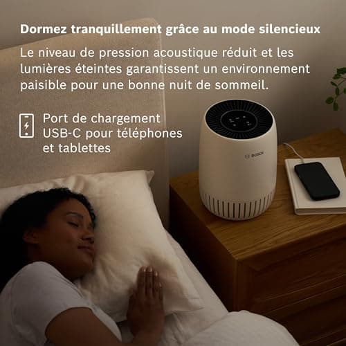 Bosch Air 1000 Air Purifier – Removes Pollutants, with Air Filter and Sleep Mode (< 25 dB(A)) – For up to 23 m² – With Automatic Mode – CADR: 100 m³/h - Image 4