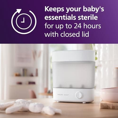 Philips Avent Advanced Bottle Steriliser, Kills 99.9% of Germs*, 10 min Sterilising Cycle – SCF291/01 - Image 5