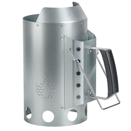 Onlyfire Rapidfire Starter Galvanised Steel Fireplace - BBQ Accessory for Charcoal Barbecues Diameter 47 cm and +, Fire Starter with Two Handles, 32 cm Height, Replacement for Weber 7416 - Image 2