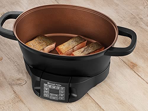 Russell Hobbs Electric Slow Cooker [8 in 1 Versatile] Good to Go (Roast, Slow Cook, Steam, Vacuum, Boil, Rice Cooker, 6.5L, Energy Saving, Removable Control) 28270-56 - Image 5