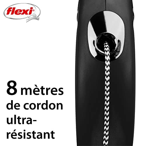 FLEXI New Classic Dog Lead with Cord 8 m Size S Black - Image 6