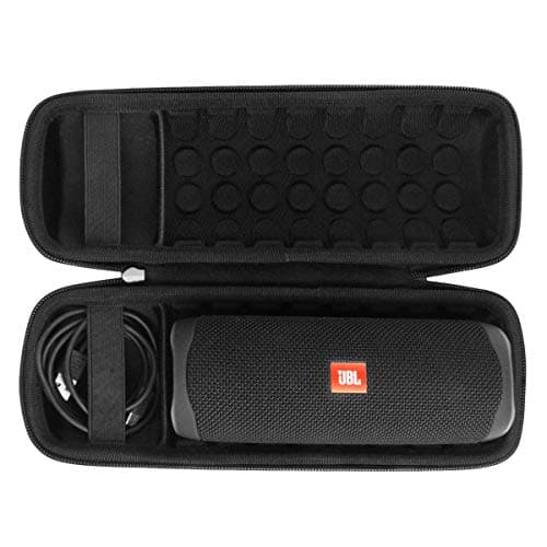 Khanka Hard Case Travel Case Cover for JBL Flip 7/6/5 Portable Bluetooth Speaker (All Black) - Image 4