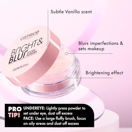 Catrice Cosmetics Bright et Blur Loose Powder poudre libre, éclaircissant, effet voilé, naturel (4.8g) - Image 4