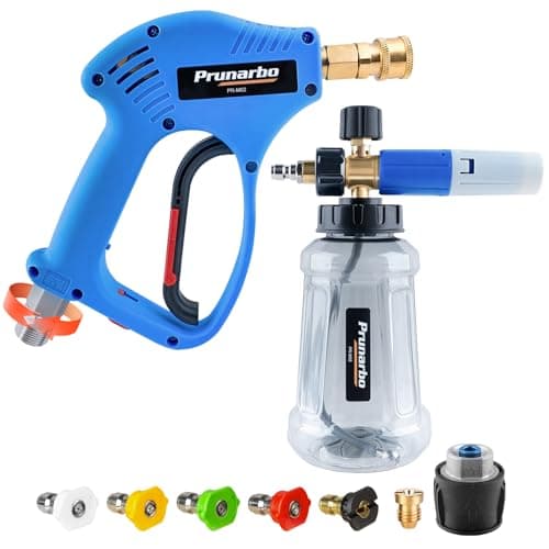 Pressure Washer Gun Kit with Foam Cannon, 1/4" Quick Connect, 5 Nozzle Tips, Compatible with Nilfish/Bosch (PR-M02-NB-B) - Image 2