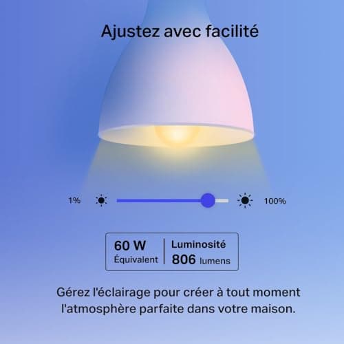 Tapo Ampoule Connectée WiFi, Ampoule LED E27 Multicolore 2500K-6500K, Dimmable 8.7 W 806Lm, Compatible avec Alexa et Google Home, Commande Vocale, Economie d'énergie, L530E(2-pack) - Image 7