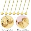 12 Pieces Gold Coffee Spoons, Golden Stainless Steel Small Teaspoons, Classic Gold Cutlery Spoon, Polished Small Dessert Spoon for Nespresso, Coffee, Ice Cream, 5.1 inch - Image 4