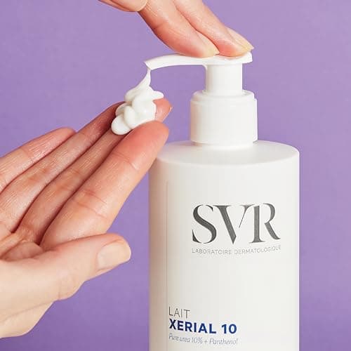 SVR - Xérial 10 Lait Corps - Hydratation 48H anti-squames - Pour peaux sèches à très sèches sujettes aux démangeaisons - Urée pure 10%, panthénol, beurre de karité - 400 ml - Image 3