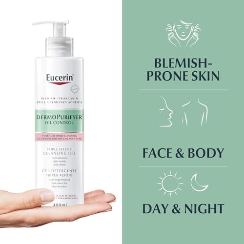 Eucerin DermoPure Triple Effect Reinigungsgel mit Salicylsäure für Gesicht und Körper, 400 ml Gel - Image 6