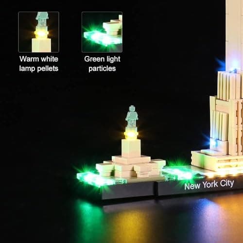 BrickBling LED Lighting for Lego Collectible Kit 21028 New York (Includes Lights Only) - Image 8