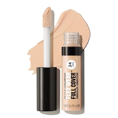Revlon ColorStay Flex Wear Full Cover, Anticernes haute couvrance, infusé d'acide hyaluronique et de vitamine E, texture flexible et longue tenue, 015 Light, 10ml. - Image 2