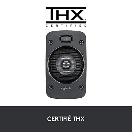 Logitech Z906 Système de Haut-Parleurs avec Son Surround 5.1, Certifié THX, Dolby & DTS, 1000 Watts en Puissance, Multi-Dispositifs, Entrées Multiples, Télécommande, Prise EU/France, PC/PS4/Xbox/TV - Image 6