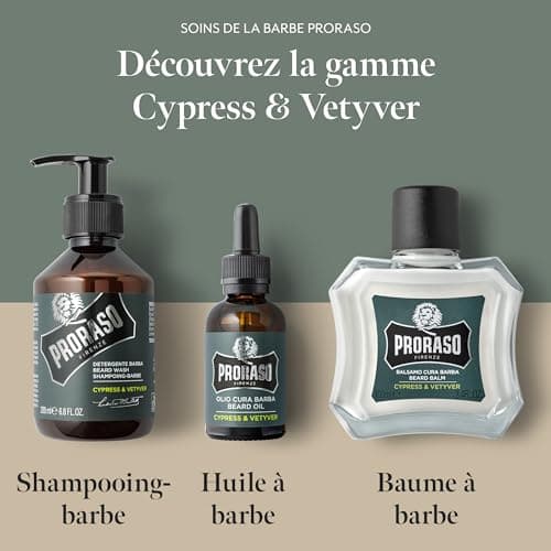 Proraso | Huile à barbe Cypress & Vetyver (flacon de 30 ml) – Huile pour barbe adoucissante et protectrice pour les barbes longues et hirsutes – Fabriquée en Italie - Image 6