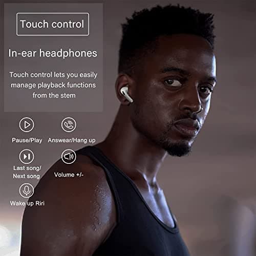 Bluetooth 5.3 Earphones, Wireless Earphone with 4 ENC Mic Bluetooth Hi-Fi Stereo Headphones, 50 Hours Playtime, IP7 Waterproof, LED Display, Touch Control for iOS Samsung Xiaomi Oppo Android - Image 7