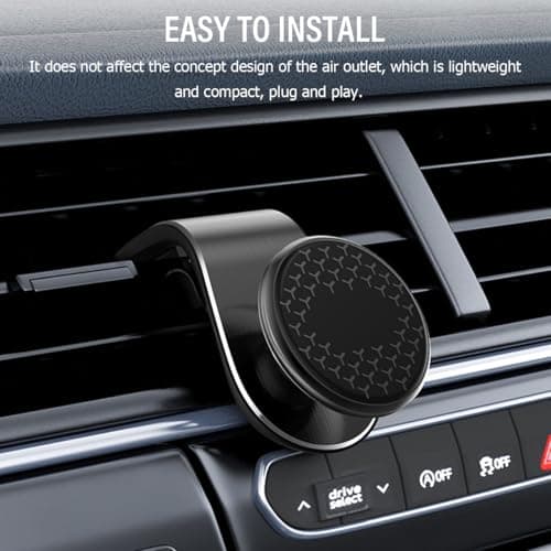Magnetic Car Phone Holder, Magnetic L Shape Cell Phone Holder, Magnetic Phone Holder for Mobile Phone Car Parts (Black Plastic) - Image 7