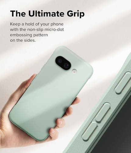 Ringke Case Compatible with Google Pixel 9a Case Accessories [Onyx] Shockproof Protection Anti-slip Flexible Ultra Thin Soft TPU Bumper Durable Case - Mint - Image 5