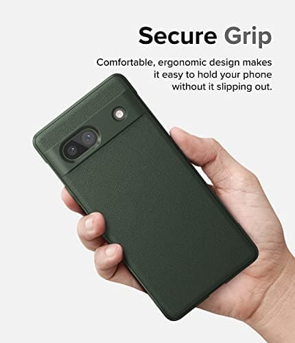 Ringke Case Compatible with Google Pixel 7a [Onyx] Anti-slip Shockproof Protection Rugged Flexible Ultra Thin Soft TPU Durable Case - Dark Green - Image 5