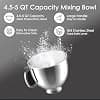 KITOART KSM150 Stainless Steel Mixing Bowl for KitchenAid Artisan & Classic Series 4.5 pin/5 liter Tilt-Head Stand Mixers, Silver, 5QT SSB - Image 6