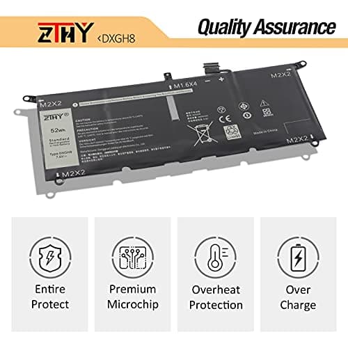 K KYUER DXGH8 Battery for Dell Inspiron 13 7000 7390 7391 7490 5390 5391 XPS 13 9305 9370 7390 9380 2019 Dell Latitude 3301 E3301 Vostro 13 5 000 5 390 5391 H754V V48RM G8VCF 451-BCDX 52WH Battery - Image 7