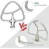 GVODE Stainless Steel Flat Beater for KitchenAid, Kitchen Aid Hook Accessory with Tilting Head, Fits 4.3 & 4.7/4.8L Bowls, Dishwasher Safe - Image 4