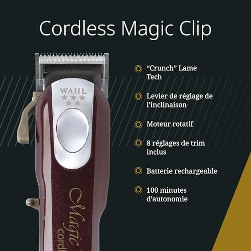 Wahl Cordless Magic Clip - Hair Clipper for Mixing, Red - Image 3