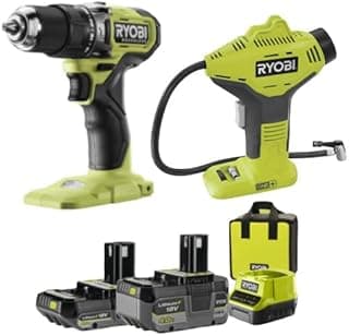 Ryobi One+ Brushless 18V Impact Driver - 2.0 and 4.0Ah Batteries - Charger - Compressor Included