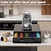 Capsule Holder for Nespresso 45 Pieces, Capsule Drawers Storage with Metal Stand, Large Non-Slip Pod Holder with Anti-Vibration Surface for Home, Office, Coffee - Image 5