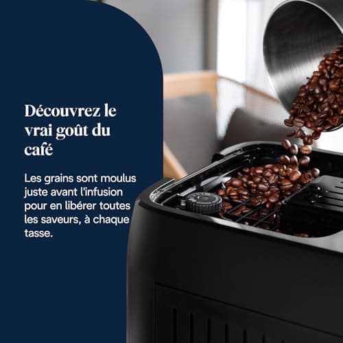 De’Longhi Magnifica Plus - Perfetto Machine à Café Automatique avec LatteCrema Mousseur à Lait Automatique, 18 Boissons en une Seule Touche, Écran Touch Couleurs, Argent et Noir (ECAM322.70.SB) - Image 5
