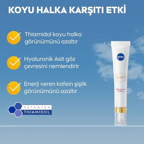 NIVEA Cellular LUMINOUS 630 Crème de traitement des yeux anti-cernes avec caféine et acide hyaluronique 15 ml - Image 6
