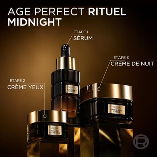 L'Oréal Paris – Midnight Serum Age Perfect Renaissance Cellular - Anti-Wrinkle, Firmness, Radiance Facial Care – With Protective Antioxidant Complex - All Skin Types – 30 ml - Image 6