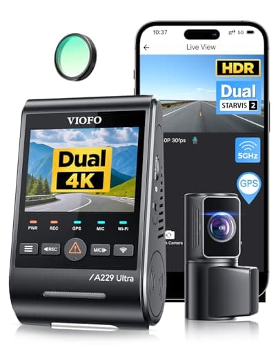 VIOFO A229 Ultra 2CH Dual 4K Dash Cam Front Rear Dual Starvis Sensor 2 IMX678 Sensors & Dual 4K HDR Car Camera, 5GHz WiFi & GPS Mobile Monitoring, Voice Control, Vision - Image 2