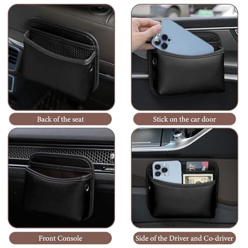 Side Pocket Organizer Seat Main Driver Organizer Car Universal Holder for Mobile Phone Universal Car Seat Accessories for Door (Black) - Image 7