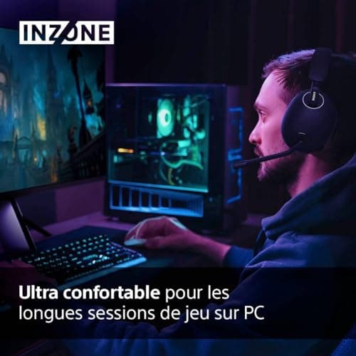 Sony INZONE H9 - Wireless Noise Reduction Gaming Headset - 360° Space Sound for Gaming - 32 Hours Battery Life - High Quality Microphone Rod - PC/PS5 - Perfect for PlayStation (Black) - Image 5