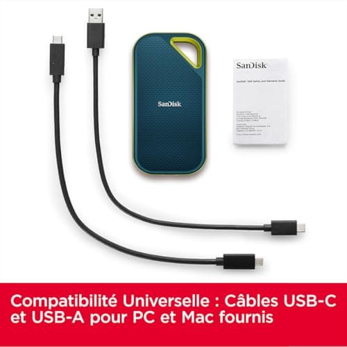 SANDISK Extreme Pro 1TB External Solid State Drive (Up to 2000MB/s Read/Write, 256-Bit AES Hardware Encryption, 3m Drop Protection) Monterey - Image 4
