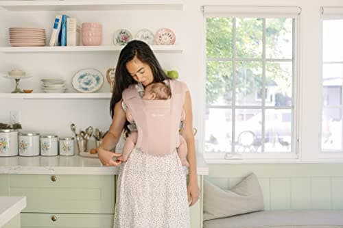 Ergobaby Embrace Baby Carrier Physiological and Ergonomic Extremely Soft, Blush Pink - Image 6