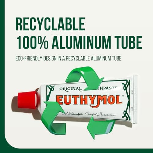 Euthymol Original Toothpaste 75ml x 6, Fluoride Free, Anti-Plaque, Antibacterial, Cavity Protection, Clean and Healthy Teeth and Gums, Fresh Mint, Daily Dental Care Oral Enamel - Image 6
