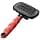 Ferplast Self Cleaning Brush for Dogs - Medium to Long Bristles - Push System - Angled Bristles & Rounded Stainless Steel Heads - Ergonomic Handle - Size M, Red - Image 2