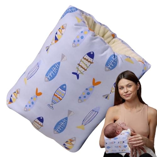 Comfy Cradle Coussin d'allaitement | Coussin d'allaitement anti-crachats | Oreiller d'allaitement doux confortable lavable avec trou pour les bras pour allaitement, voyage, maman, - Image 8