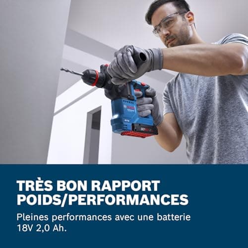 Bosch Professional 18V GBH 18V-18 X Cordless Drill System (Onechuck chuck, 2 batteries 18V 2.0Ah, GAL 18V-40, GDE 24) - Image 6